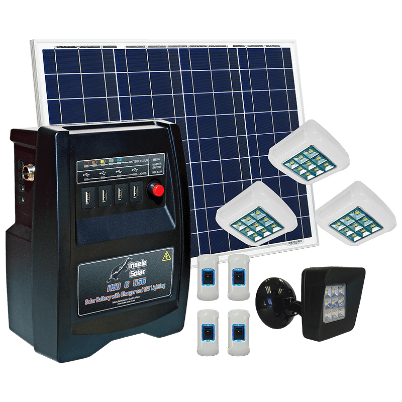INSELE I150 6 USB 3XWM 1XFL - 12V DC Solar System