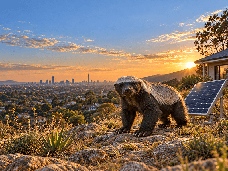 Honey badger, the animal behind the Insele solar home systems name Honey badger, the animal behind the Insele solar home systems name